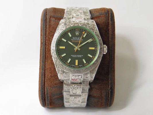 MILGAUSS 40MM STAINLESS STEEL GREEN BLACK ORANGE DIAL