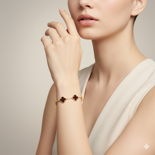 CLOVELLA Bracelet - Gold/Black