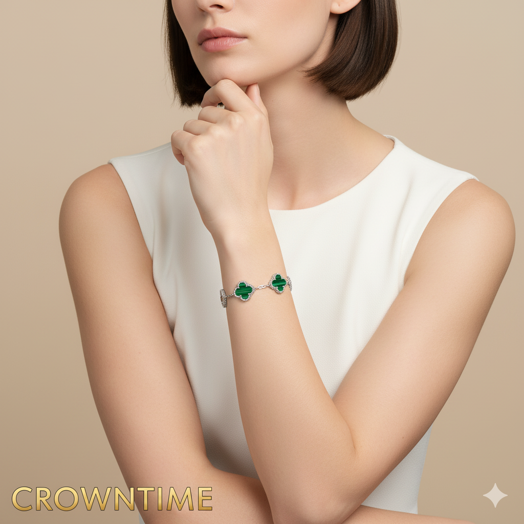 CLOVELLA Bracelet - Silver/Green