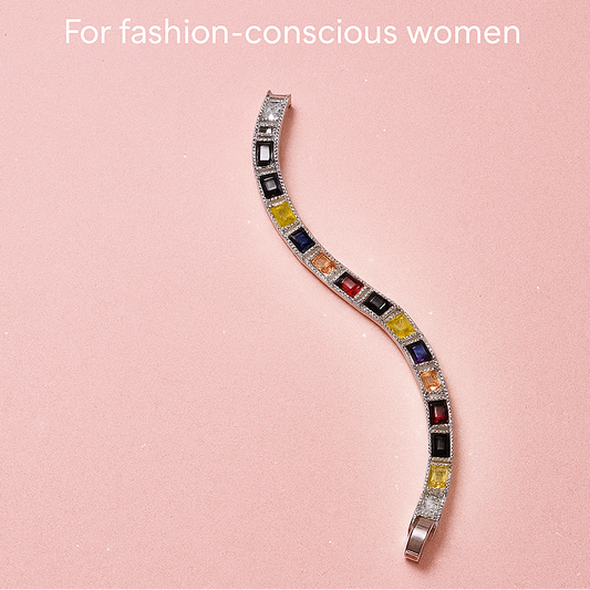 🌟 Zarif Işıltı — Taşlı Paslanmaz Çelik Kadın Bileklik