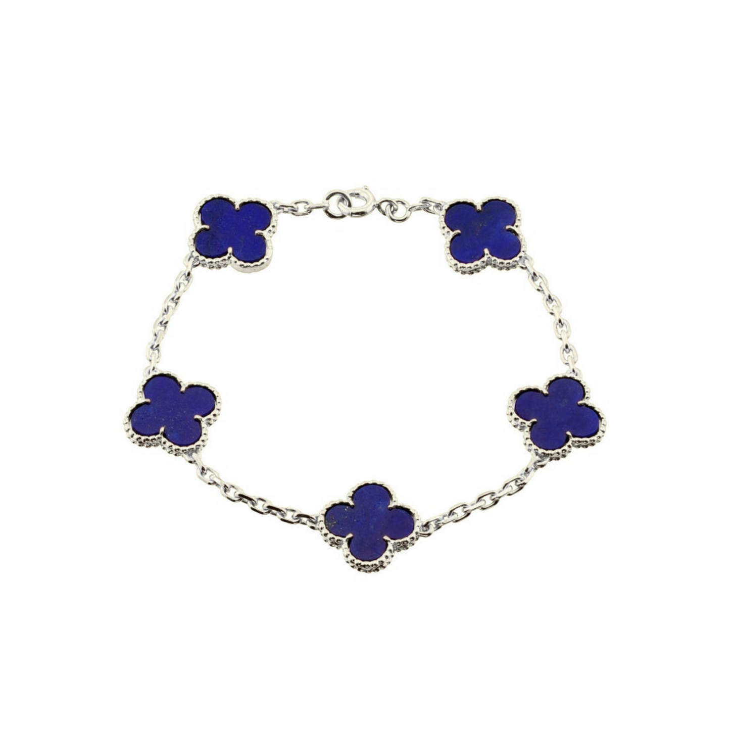 CLOVELLA Bracelet - Silver/Navy Blue