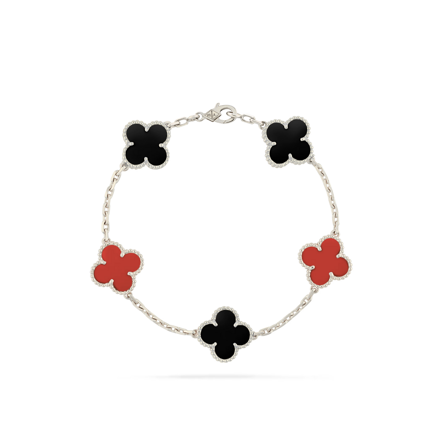 CLOVELLA Bracelet - Silver/Black/Red