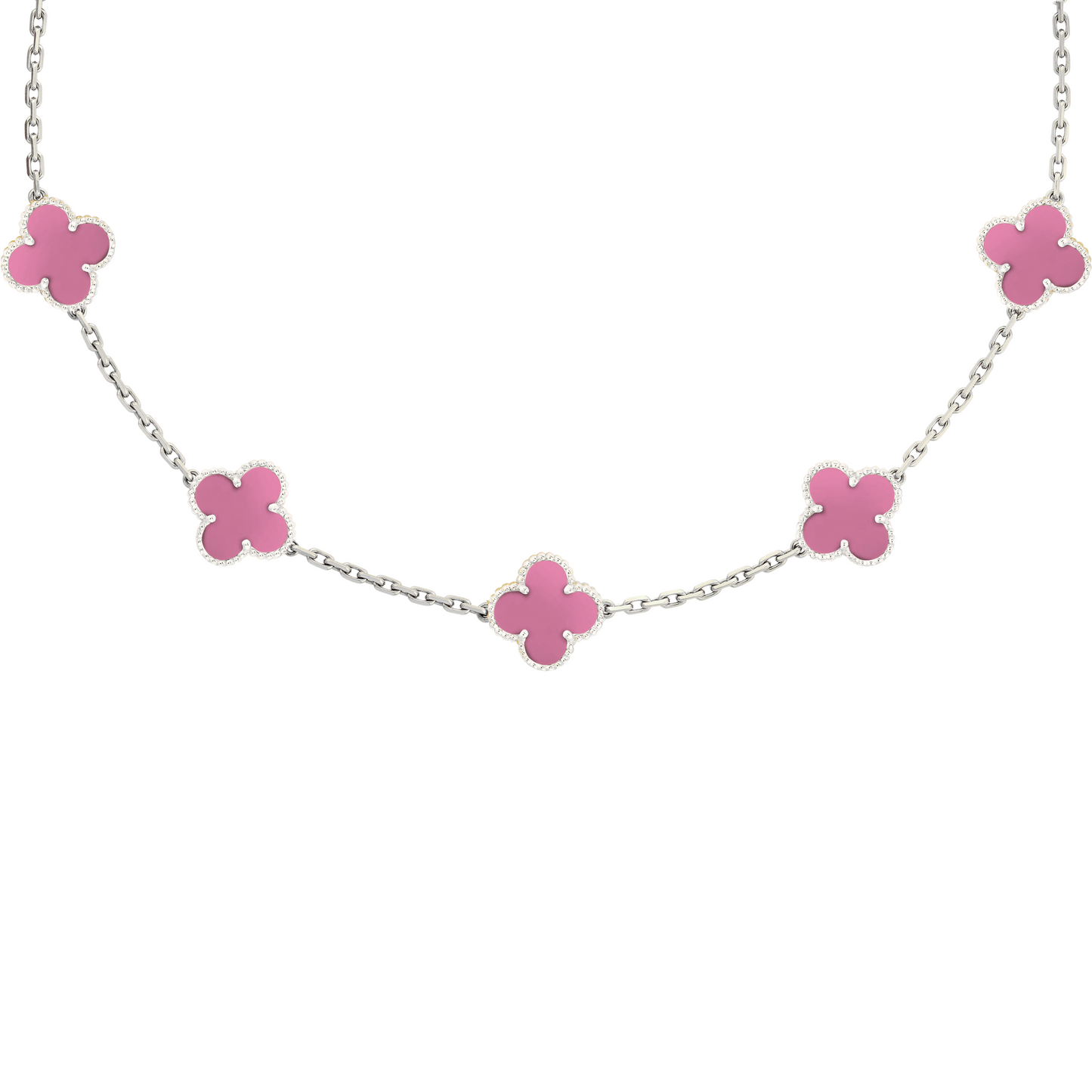 VAN CLEEF KOLYE- GÜMÜŞ/PEMBE