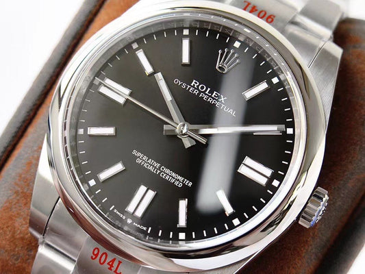 OYSTER PERPETUAL 41 STAINLESS STEEL BLACK DIAL
