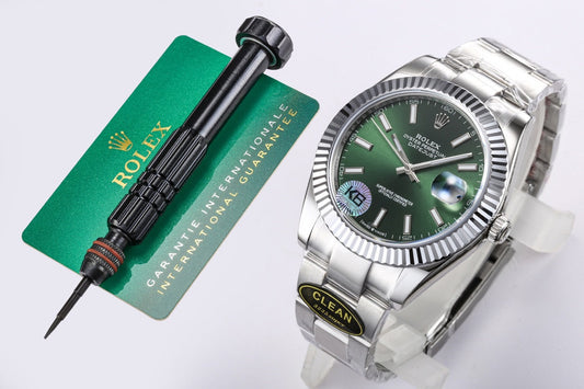 DATEJUST 41MM STEEL CASE GREEN DIAL