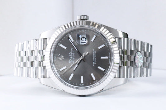 DATEJUST 41 GREY DIAL SILVER CASE