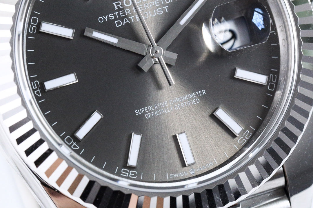 DATEJUST 41 GREY DIAL SILVER CASE