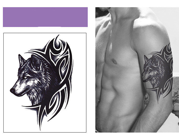 Aggressive Wolf Head Domineering Tattooed Arm