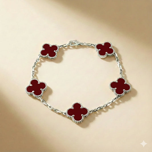 CLOVELLA  BİLEKLİK- GÜMÜŞ/KIRMIZI-RENK
