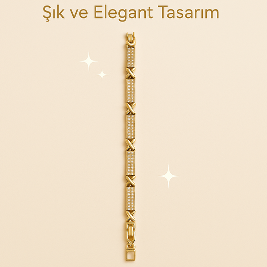 💎 FULL TAŞLI Altın Kaplama Bileklik