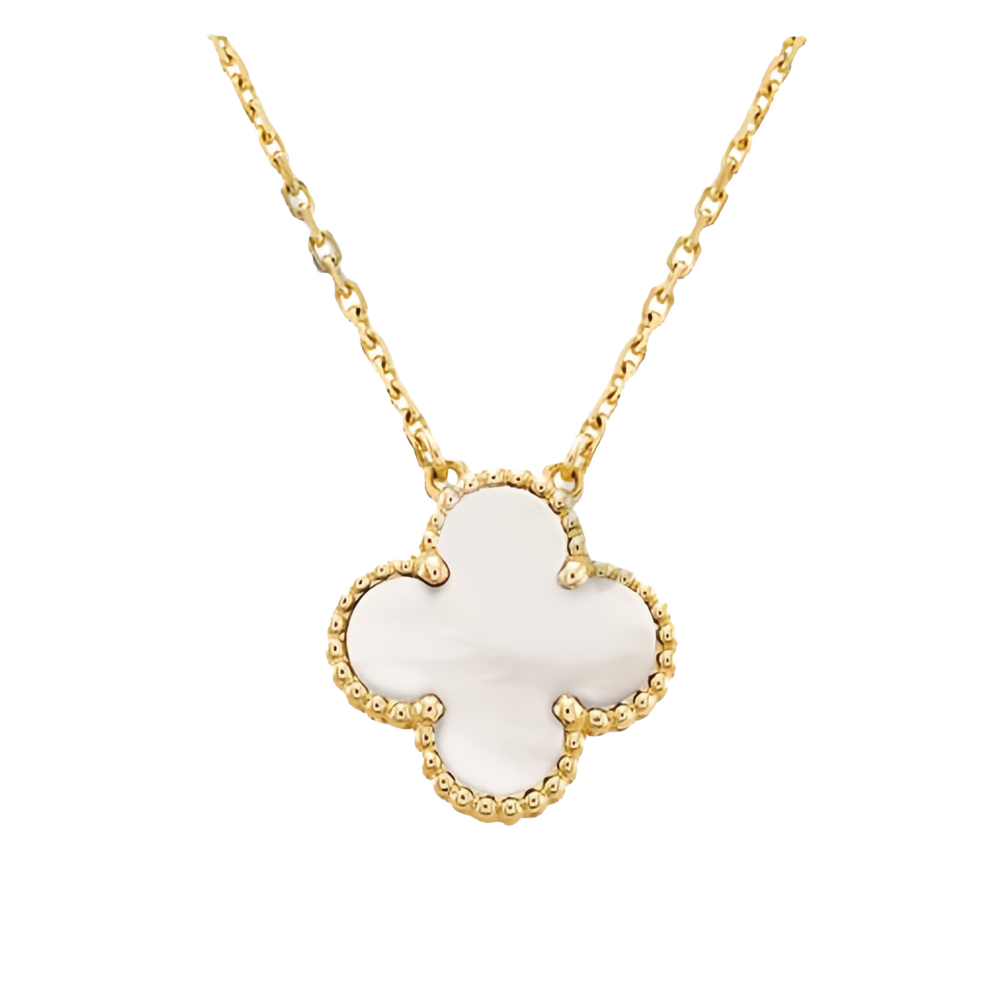 SINGLE CLOVER NECKLACE GOLD COLOR CHAIN
