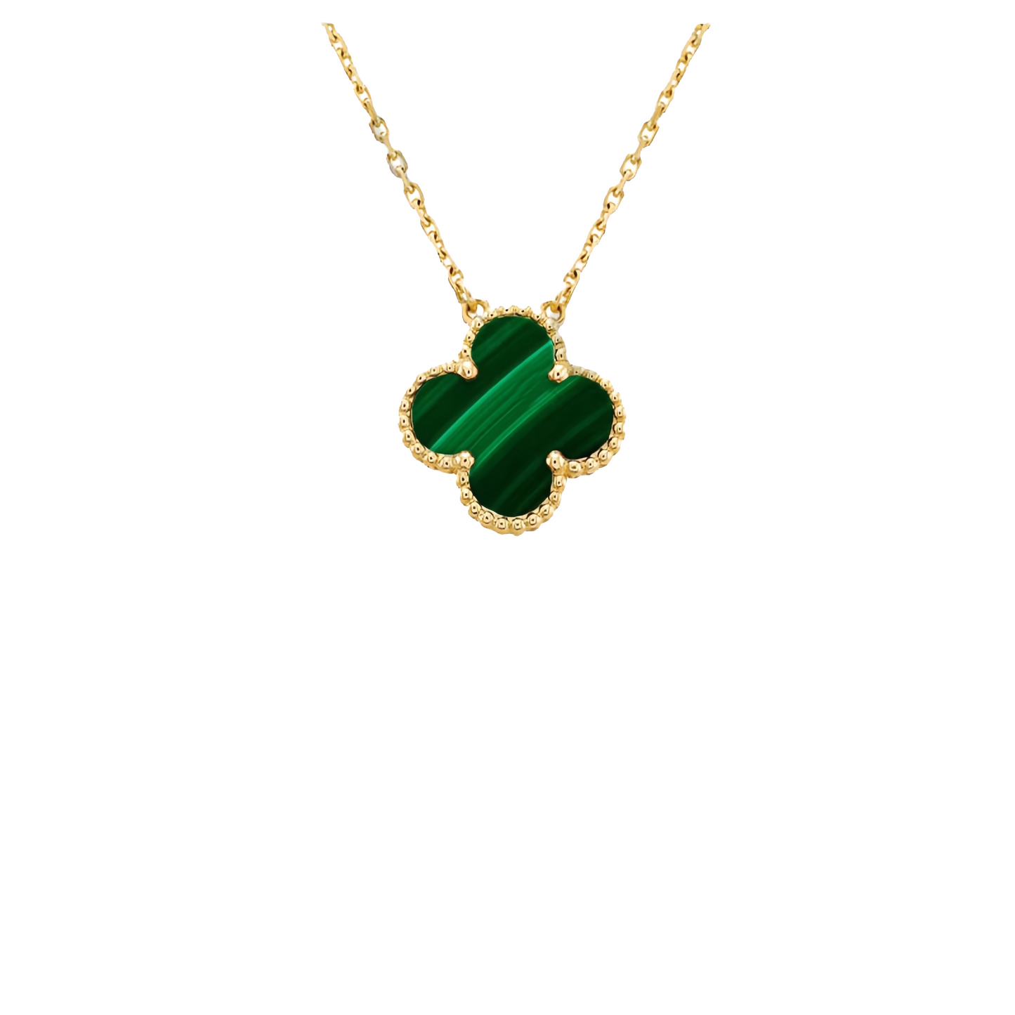 SINGLE CLOVER NECKLACE GOLD COLOR CHAIN