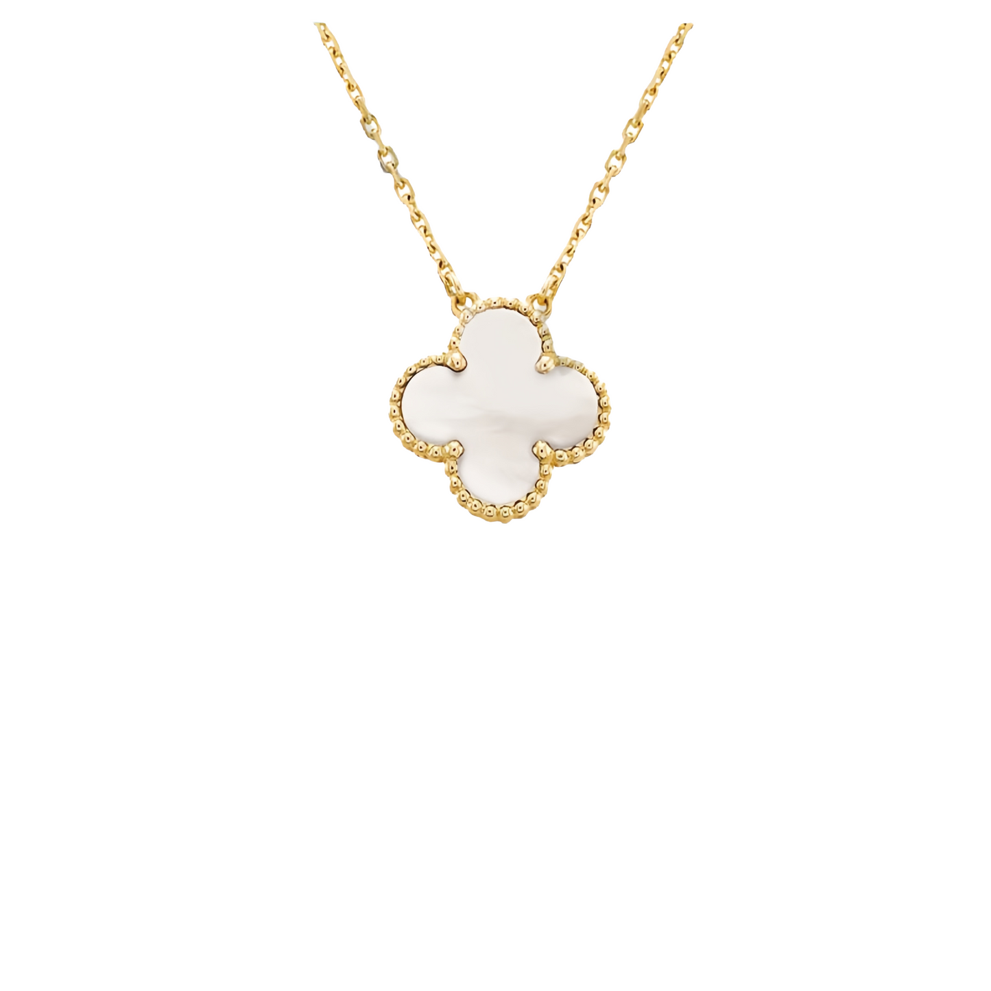 SINGLE CLOVER NECKLACE GOLD COLOR CHAIN