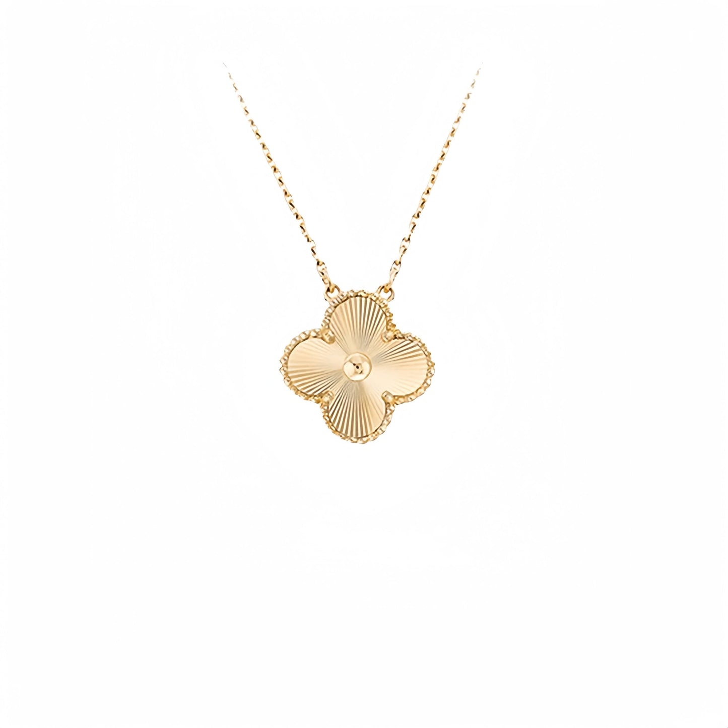 SINGLE CLOVER NECKLACE GOLD COLOR CHAIN