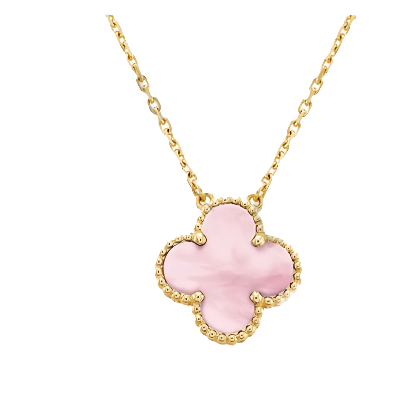 SINGLE CLOVER NECKLACE GOLD COLOR CHAIN