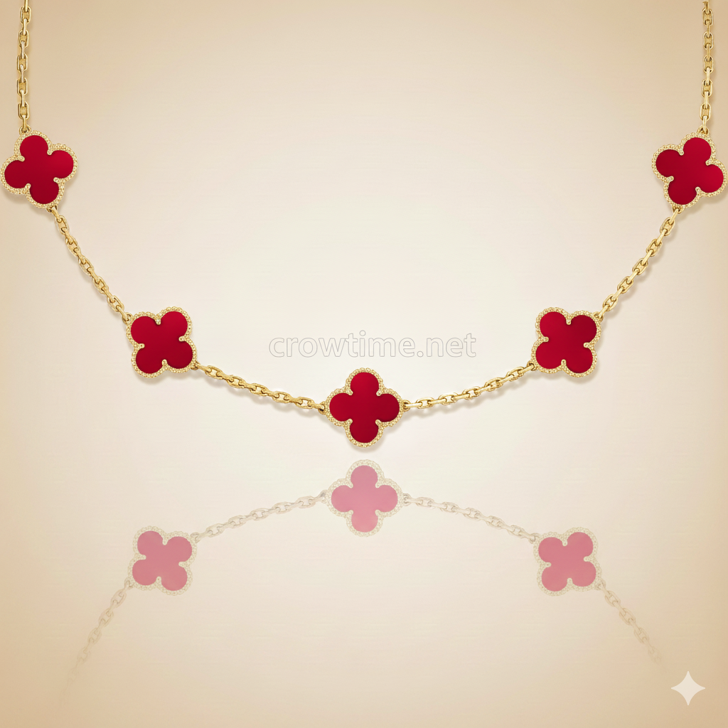 CLOVELLA Necklace - Gold/Red