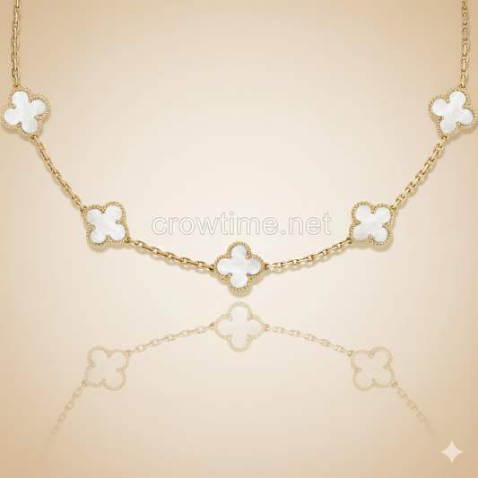 VAN CLEEF KOLYE  - ALTIN/BEYAZ