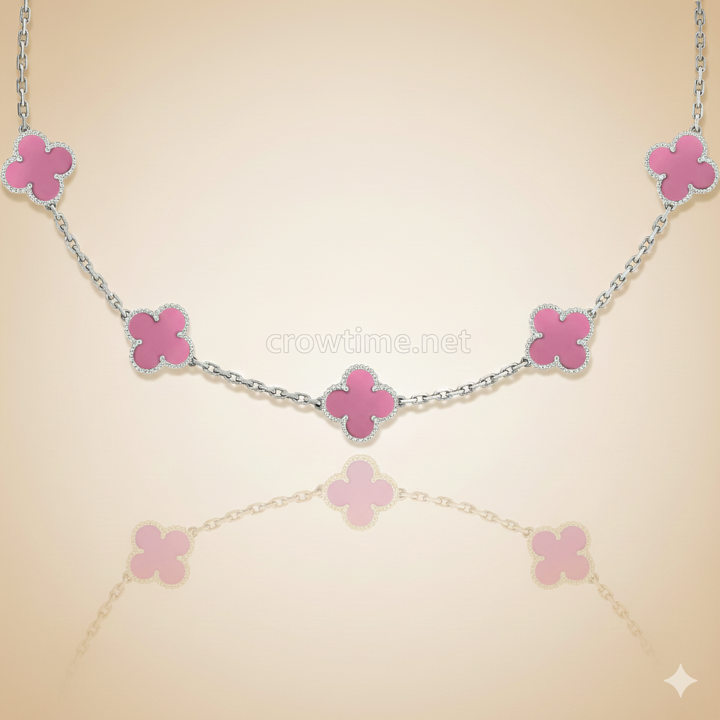 VAN CLEEF  KOLYE- GÜMÜŞ/PEMBE