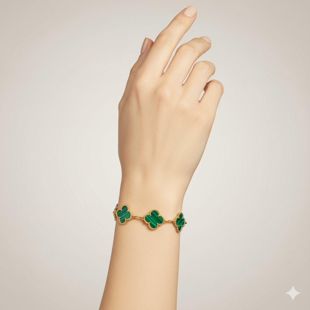 CLOVELLA  Bracelet - Gold/Green