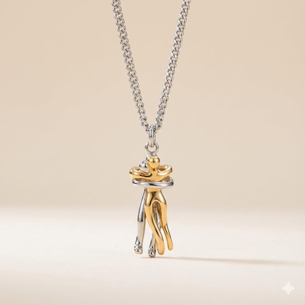 Sarılan Çift Kolyesi