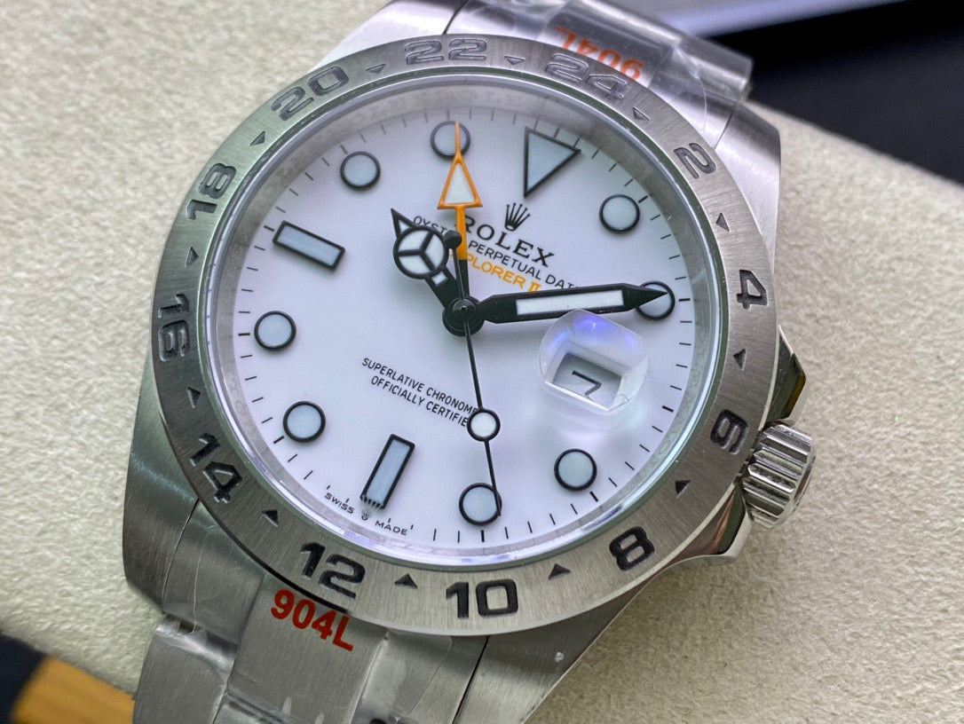 EXPLORER II 42MM STAINLESS STEEL WHITE DIAL