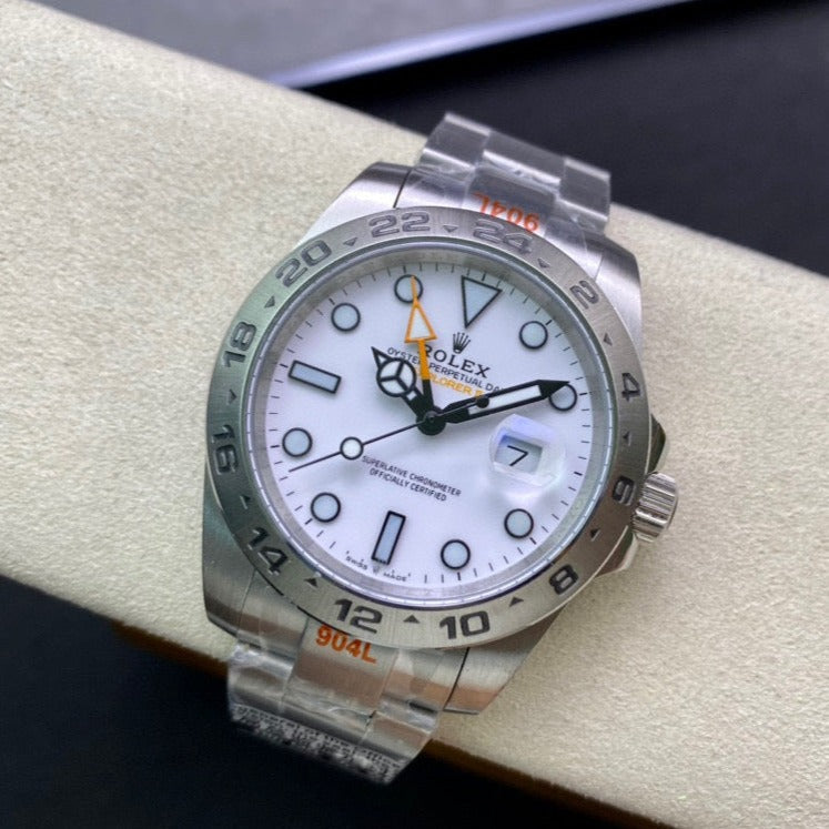 EXPLORER II 42MM STAINLESS STEEL WHITE DIAL