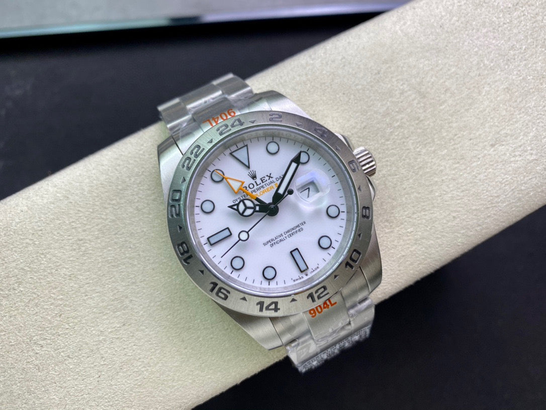 EXPLORER II 42MM STAINLESS STEEL WHITE DIAL