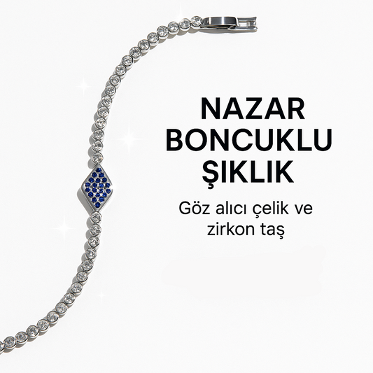Nazar Boncuk Çelik Bileklik