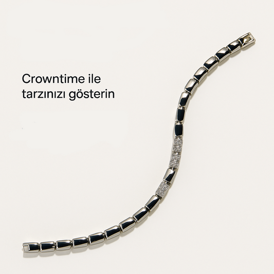 🌟 Zarif Işıltı — Taşlı Paslanmaz Çelik Kadın Bileklik