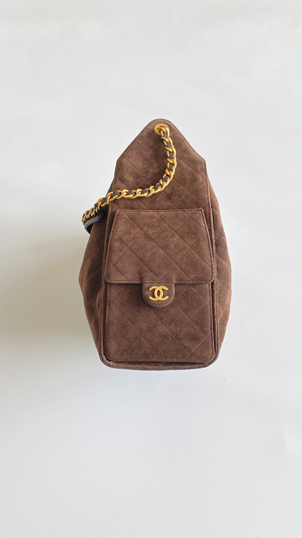 CC 2025 Hobo Çanta 40cm Kahverengi Süet