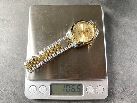 Datejust 31mm Yellow Gold Steel Champagne Dial