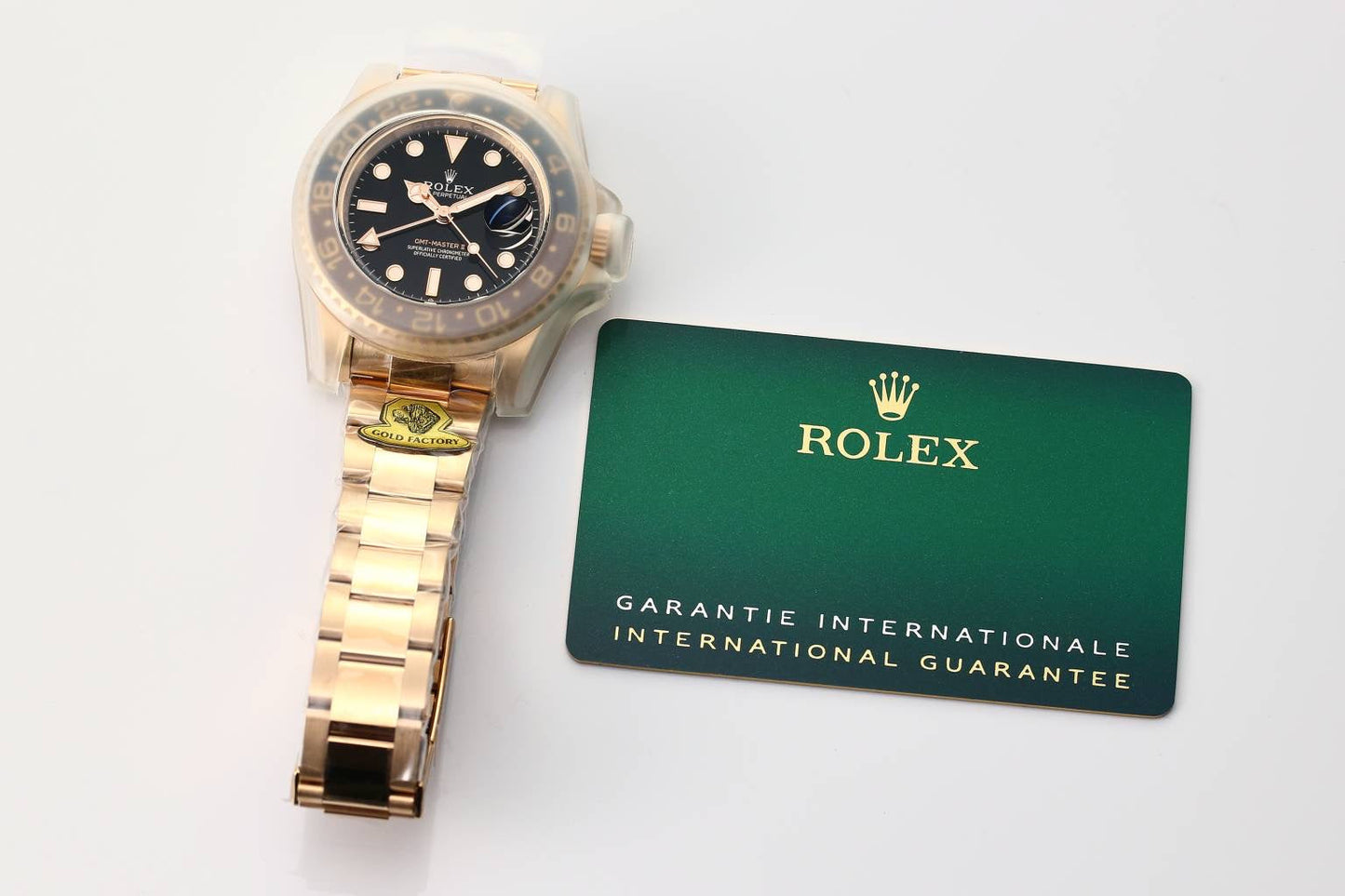 Rolex 25 GMT- Master 40mm Pink Gold Black Dial