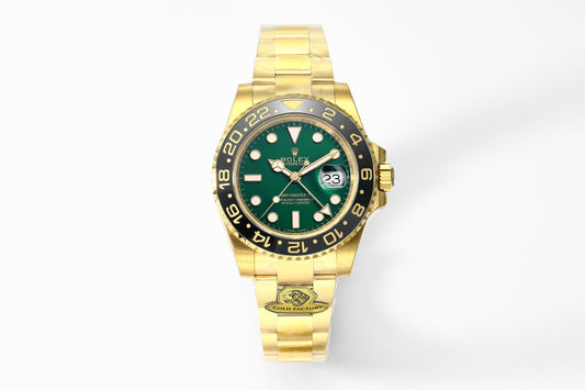 Rolex 25 GMT- Master II 40mm Gold Green Dial