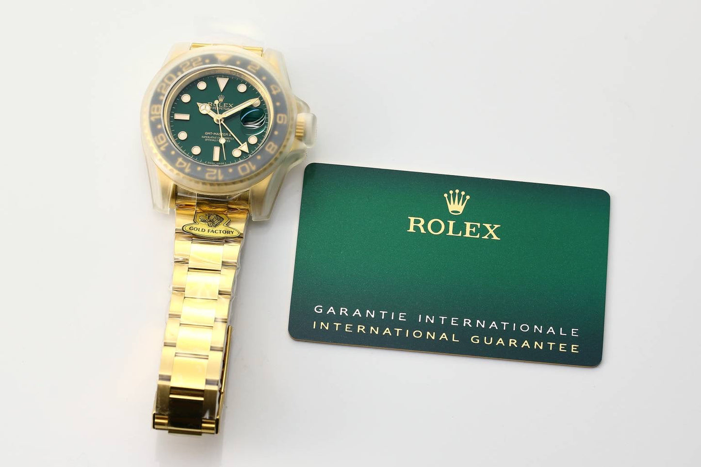 Rolex 25 GMT- Master II 40mm Gold Green Dial