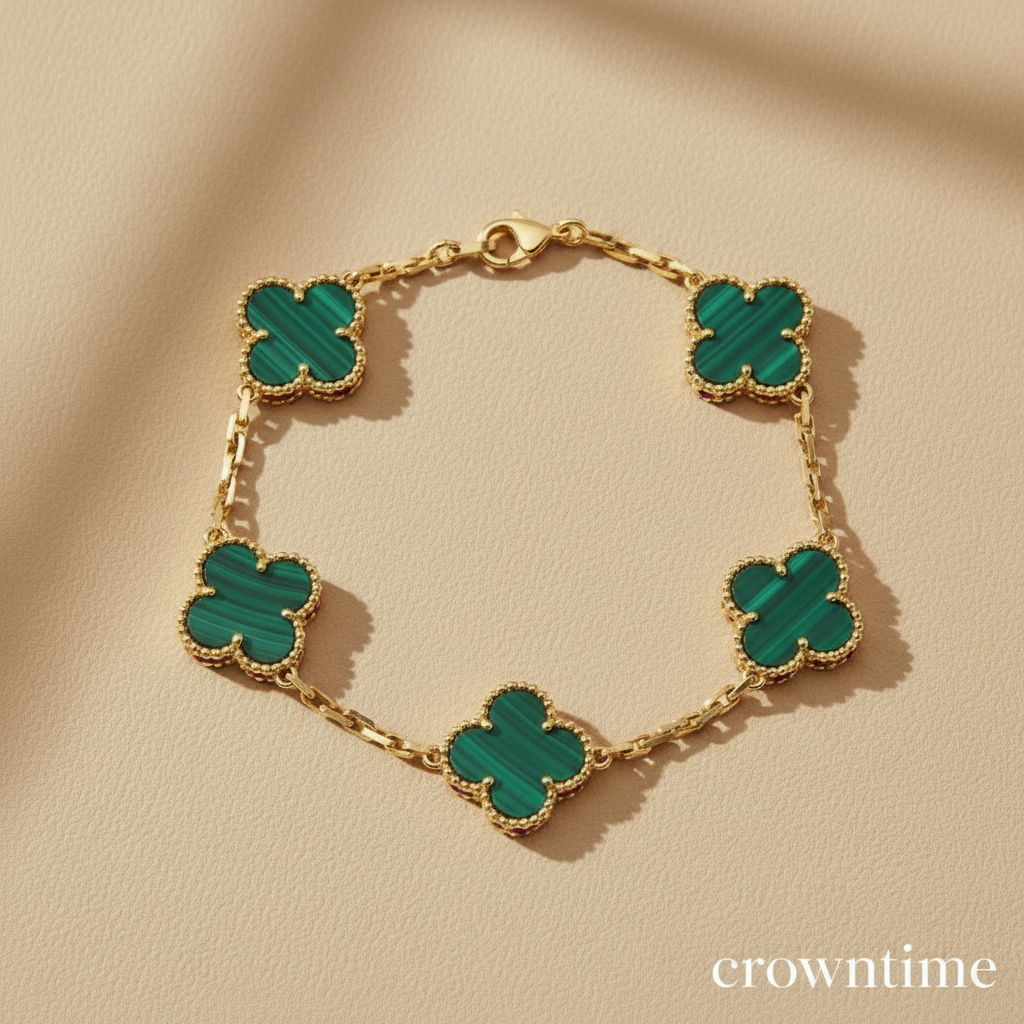 CLOVELLA  Bracelet - Gold/Green