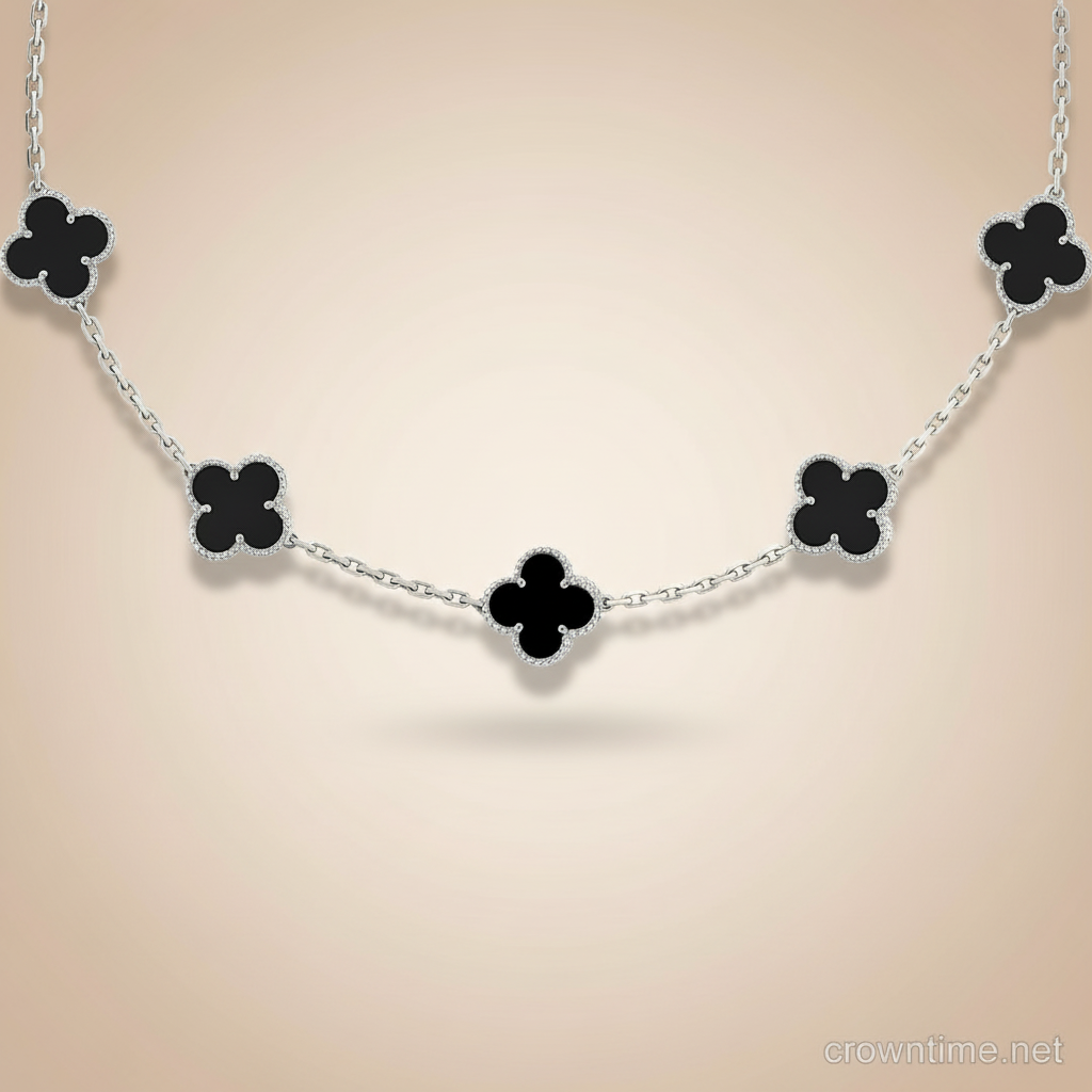 VAN CLEEF   KOLYE  - SILVER/SİYAH