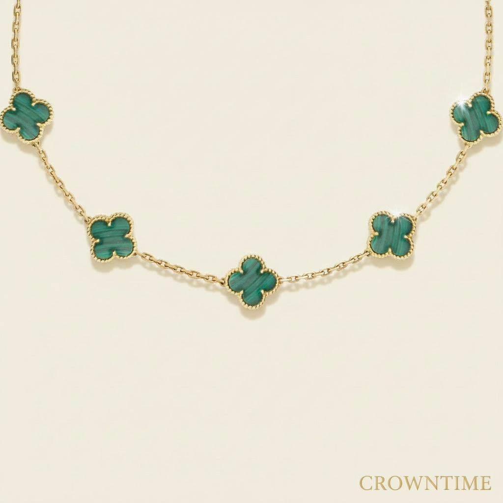 CLOVELLA Necklace - Gold/Green