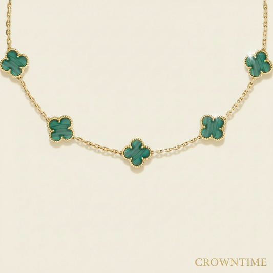 CLOVELLA Necklace - Gold/Green