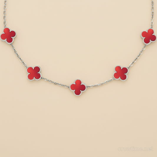 VAN CLEEF  KOLYE - GÜMÜŞ/KIRMIZI