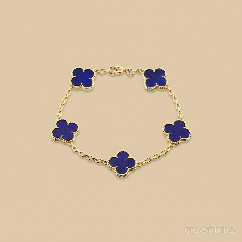 CLOVELLA Bracelet - Gold/Navy Blue
