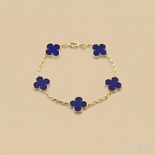 CLOVELLA Bracelet - Gold/Navy Blue