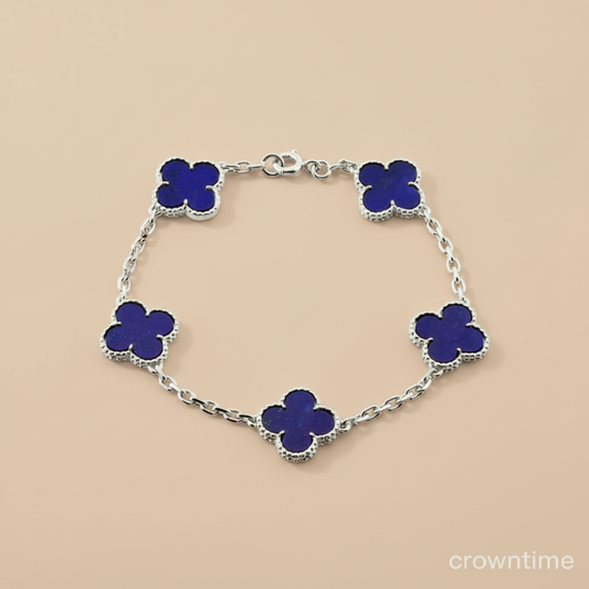 CLOVELLA Bracelet - Silver/Navy Blue