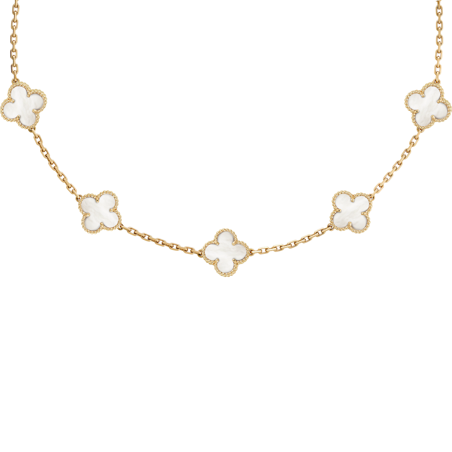 VAN CLEEF KOLYE  - ALTIN/BEYAZ