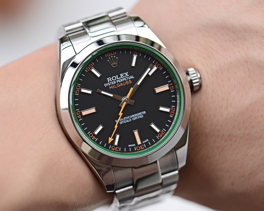 MILGAUSS STAINLESS STEEL BLACK BLUE ORANGE DIAL