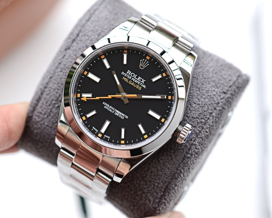MILGAUSS STAINLESS STEEL BLACK DIAL ORANGE